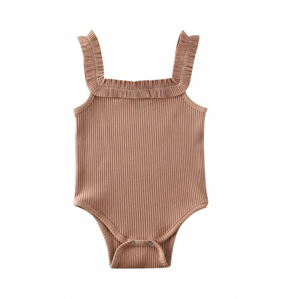 Ruffle Ribbed Rompers (9 Colors) - PREORDER