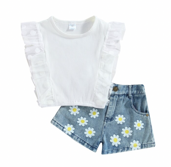 Hearts & Daisies Denim Outfits (2 Styles) - PREORDER