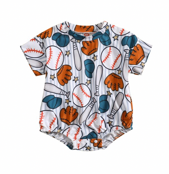 Take Me to the Ball Game Rompers (2 Styles) - PREORDER