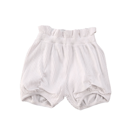 Emerson Ribbed Shorts in White