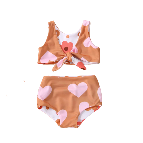 Hearts & Daisies Reversible Swimsuit - PREORDER