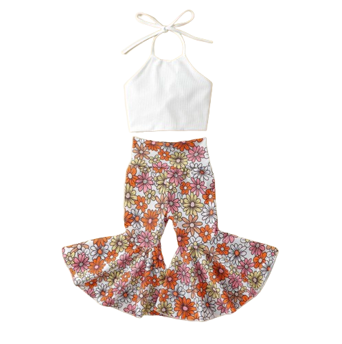 Jade Daisies Halter Outfit - PREORDER