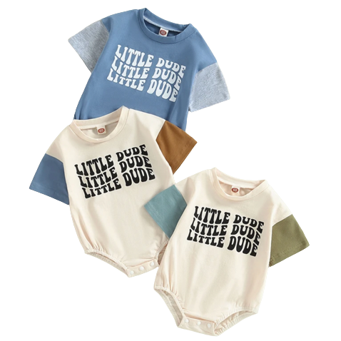 x3 Little Dude Rompers (6 Styles) - PREORDER