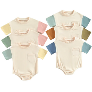 Creamy Two Tone Rompers (7 Colors) - PREORDER