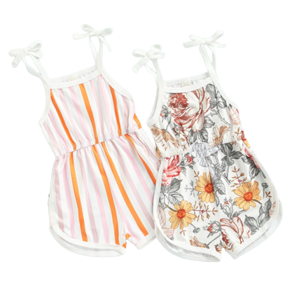 Floral & Stripes Rompers (2 Styles) - PREORDER