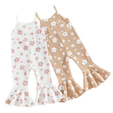 Floral Waffle Rompers (2 Colors) - PREORDER